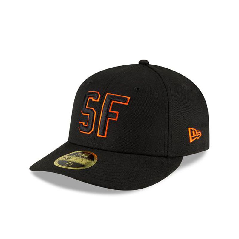 MLB San Francisco Giants Ligature Low Profile 59Fifty Fitted (XRW6701) - Black New Era Caps